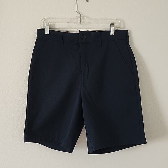 RED KAP Plain Front Shorts Work Utility Job Uniform Pockets Size 32 Navy Blue - Picture 1 of 6